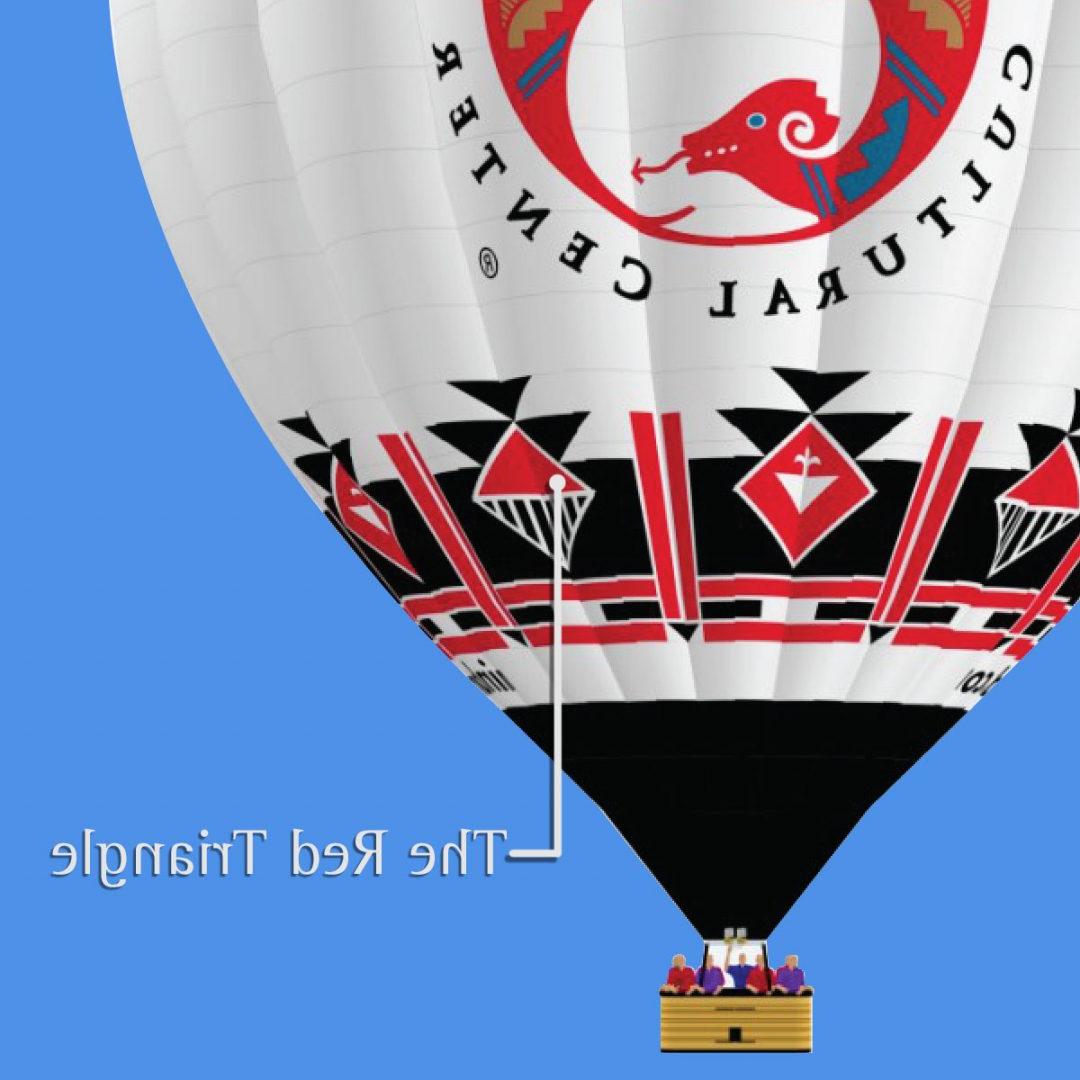 Red Triangle meaning in indian Pueblo Cultural Centers hot air balloon